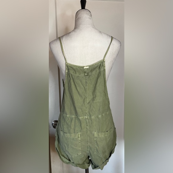 Billabong Casual Linen Romper Overall Beach Surf California Coastal Cowgirl - Picture 8 of 14